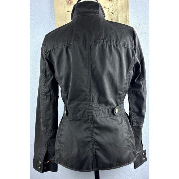 J. Crew Relaxed Boyfriend Field Jacket Womens XS Olive Snap Zip Utility Military - Picture 4 of 10